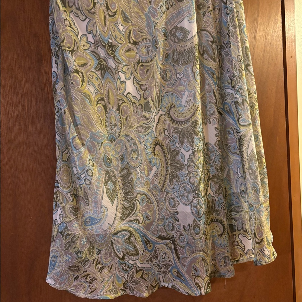 Women’s Dressbarn Green Paisley Maxi Skirt Size Small